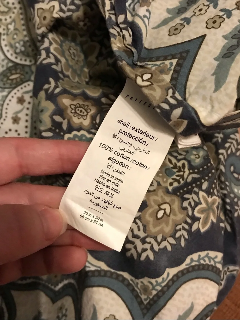 Pottery Barn Jordana Paisley 100% cotton Percale set of 2 Standard Shams